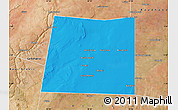 Political Map of Qansax Dheere, satellite outside