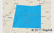 Political Map of Qansax Dheere, shaded relief outside
