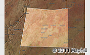Satellite Map of Qansax Dheere, darken