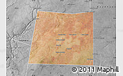 Satellite Map of Qansax Dheere, desaturated