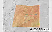 Satellite Map of Qansax Dheere, lighten, desaturated