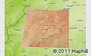 Satellite Map of Qansax Dheere, physical outside