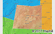 Satellite Map of Qansax Dheere, political outside