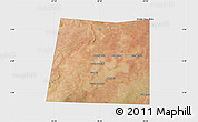 Satellite Map of Qansax Dheere, single color outside