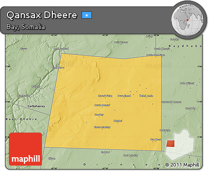 Savanna Style Map of Qansax Dheere