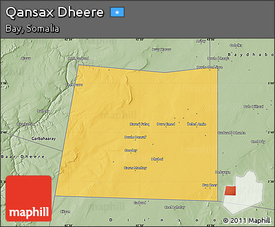 Savanna Style Map of Qansax Dheere