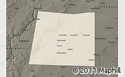 Shaded Relief Map of Qansax Dheere, darken