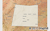 Shaded Relief Map of Qansax Dheere, satellite outside