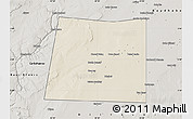 Shaded Relief Map of Qansax Dheere, semi-desaturated