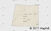 Shaded Relief Map of Qansax Dheere, single color outside
