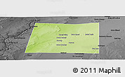 Physical Panoramic Map of Qansax Dheere, darken, desaturated