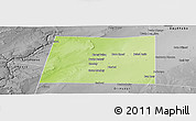 Physical Panoramic Map of Qansax Dheere, desaturated