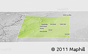 Physical Panoramic Map of Qansax Dheere, lighten, desaturated