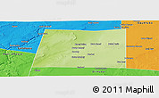 Physical Panoramic Map of Qansax Dheere, political outside