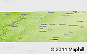 Physical Panoramic Map of Qansax Dheere