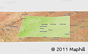 Physical Panoramic Map of Qansax Dheere, satellite outside