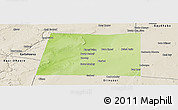 Physical Panoramic Map of Qansax Dheere, shaded relief outside