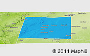 Political Panoramic Map of Qansax Dheere, physical outside