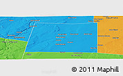 Political Panoramic Map of Qansax Dheere