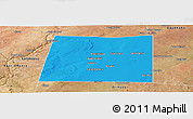 Political Panoramic Map of Qansax Dheere, satellite outside