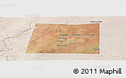 Satellite Panoramic Map of Qansax Dheere, lighten