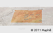 Satellite Panoramic Map of Qansax Dheere, lighten, semi-desaturated