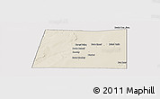 Shaded Relief Panoramic Map of Qansax Dheere, cropped outside