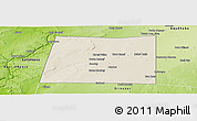 Shaded Relief Panoramic Map of Qansax Dheere, physical outside