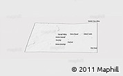 Silver Style Panoramic Map of Qansax Dheere, single color outside