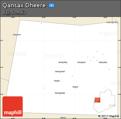 Classic Style Simple Map of Qansax Dheere
