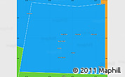Political Simple Map of Qansax Dheere