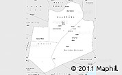 Silver Style Simple Map of Bay