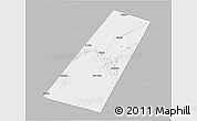 Gray 3D Map of Beled Xaawo (Bula-hawa), single color outside