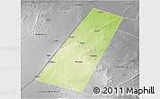 Physical 3D Map of Beled Xaawo (Bula-hawa), desaturated