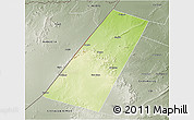 Physical 3D Map of Beled Xaawo (Bula-hawa), semi-desaturated