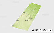 Physical 3D Map of Beled Xaawo (Bula-hawa), single color outside