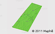 Political 3D Map of Beled Xaawo (Bula-hawa), cropped outside