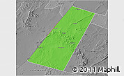 Political 3D Map of Beled Xaawo (Bula-hawa), desaturated