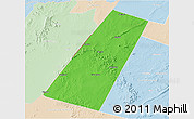 Political 3D Map of Beled Xaawo (Bula-hawa), lighten
