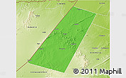 Political 3D Map of Beled Xaawo (Bula-hawa), physical outside