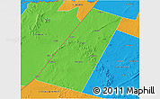 Political 3D Map of Beled Xaawo (Bula-hawa)