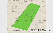 Political 3D Map of Beled Xaawo (Bula-hawa), shaded relief outside