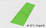 Political 3D Map of Beled Xaawo (Bula-hawa), single color outside