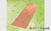 Satellite 3D Map of Beled Xaawo (Bula-hawa), physical outside