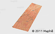 Satellite 3D Map of Beled Xaawo (Bula-hawa), single color outside