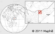 Blank Location Map of Beled Xaawo (Bula-hawa)