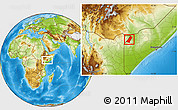 Physical Location Map of Beled Xaawo (Bula-hawa)