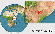 Satellite Location Map of Beled Xaawo (Bula-hawa)