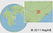 Savanna Style Location Map of Beled Xaawo (Bula-hawa)