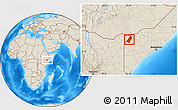 Shaded Relief Location Map of Beled Xaawo (Bula-hawa)